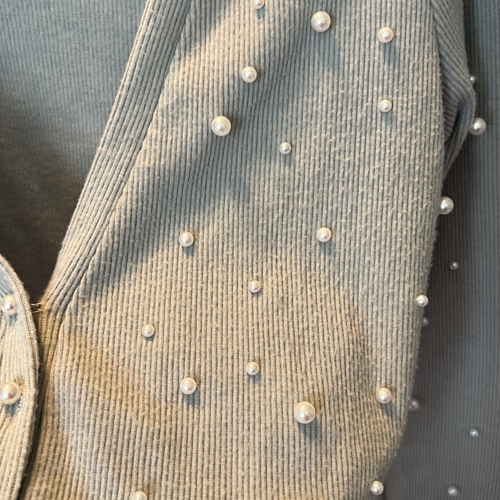 Zara Pearl Grey Cardigan - Picture 8 of 10